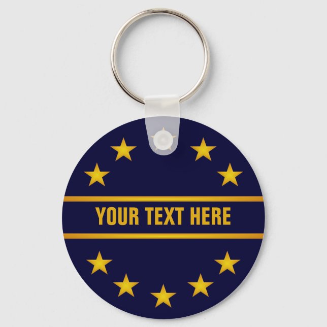 LLAVERO PERSONALIZADO GOLDEN STARS (Anverso)