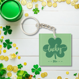 Llavero Personalizado Green Lucky Clover St. Patrick Day