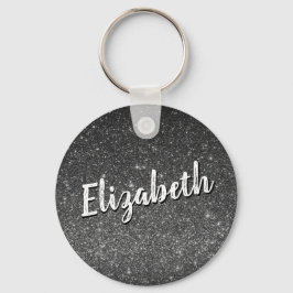 Llavero Personalizado Gris Plateado con Nombre