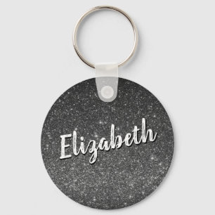 Llavero Personalizado Gris Plateado con Nombre