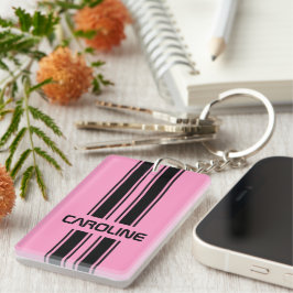 Llavero Personalizado Guay Cute Rosa Black Auto Race Banda