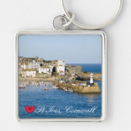 Llavero Personalizado Heart St Ives Harbour Pier Cornwall 