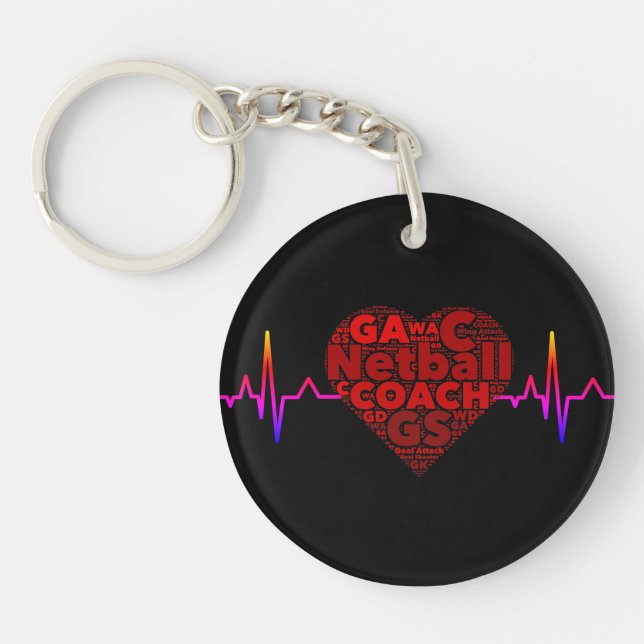 Llavero Personalizado Heartbeat Personalizado entrenador d (Frente)