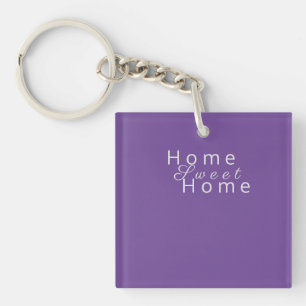 Llavero Personalizado "Hogar dulce hogar" Lavanda oscura