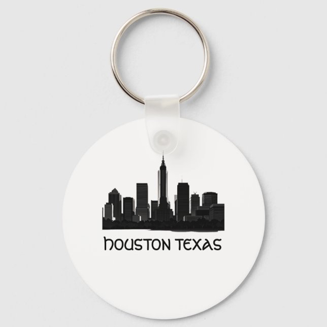Llavero Personalizado Houston Texas Skyline (Anverso)