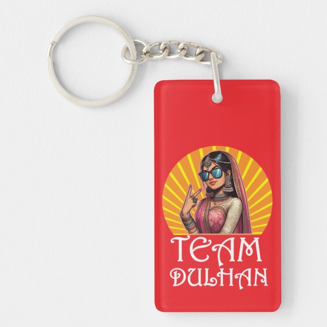 Llavero Personalizado Imprimir Desi Boda Shaadi Vibes (Frente)