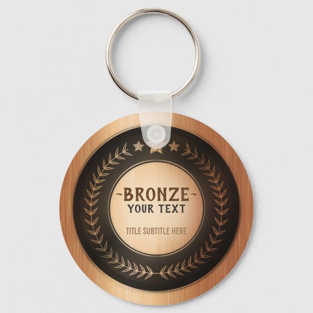 Llavero PERSONALIZADO IMPRIMIR DIY MEDAL Campeón de bronce (Anverso)