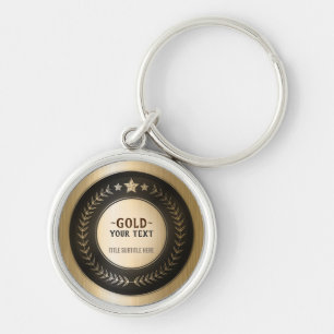 Llavero PERSONALIZADO IMPRIMIR DIY MEDAL Gold #1 campeón E