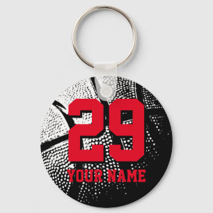 Llavero Personalizado jersey de baloncesto número keychain