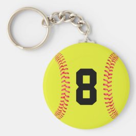 Llavero Personalizado Jersey Número Fastpitch Softball Key