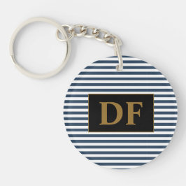 Llavero Personalizado Keychain de bandas blancas/azules in