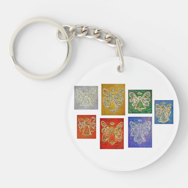 Llavero Personalizado Keychain de Guardian Angel Color Ser (Frente)