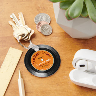 Llavero personalizado l.p. vinyl record Keychain con nombr