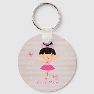 Llavero personalizado lindo de la bailarina del