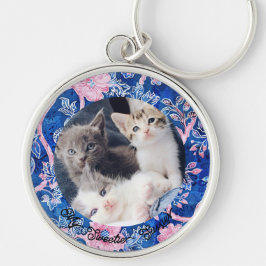 Llavero Personalizado lindo Gato Mamá Regalos Foto Keychai