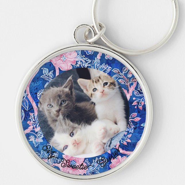 Llavero Personalizado lindo Gato Mamá Regalos Foto Keychai