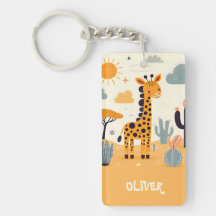 Personalizado lindo jirafa en Savanna