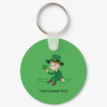 Personalizado lindo leprechaun con shamrock y arco