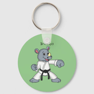 Llavero Personalizado lindo rhino kung fu personalizado
