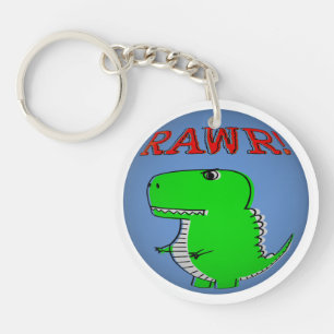 Llavero Personalizado lindo y enojado T-Rex RAWR