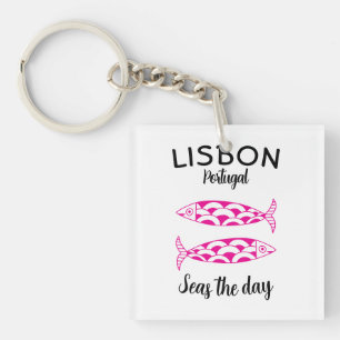 Llavero Personalizado Lisboa Portugal Viaje Costero Pescad