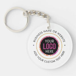 Llavero Personalizado LOGO Textos Modernos Negros Blancos 
