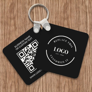 Llavero Personalizado logotipo comercial código QR texto n