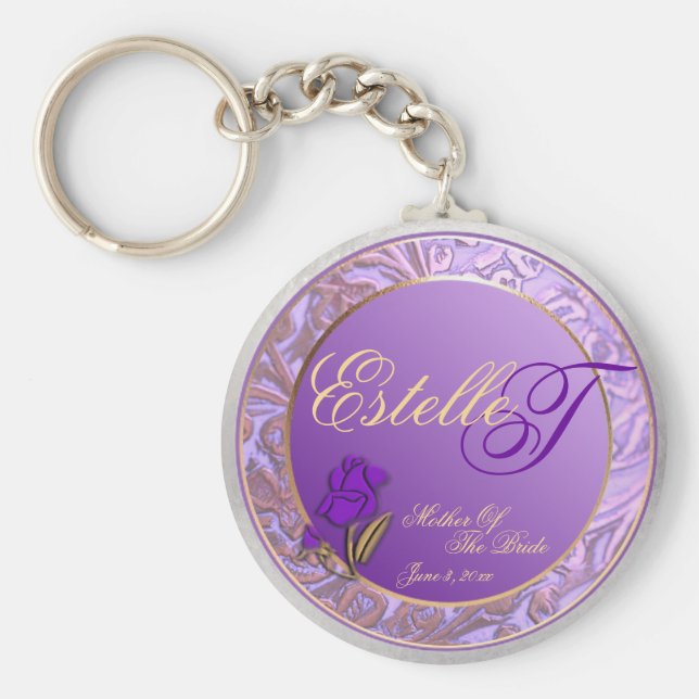 Llavero Personalizado Madre de Novia Sombras de Lavanda Ke (Frente)
