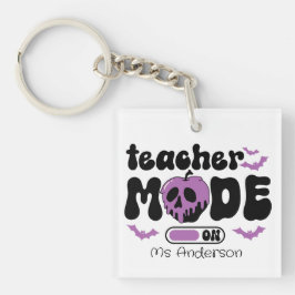 Llavero Personalizado Maestra Halloween Teacher Mode On