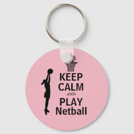 Llavero Personalizado Mantener la calma y jugar al netball