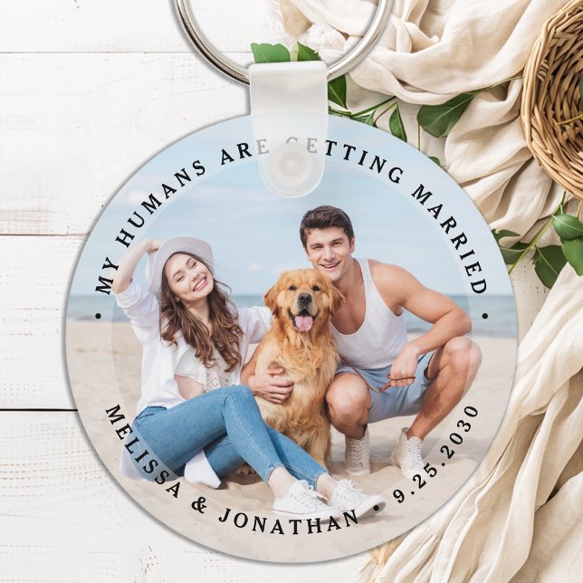 Llavero Personalizado Mascota de compromiso moderno Boda f (Subido por el creador)