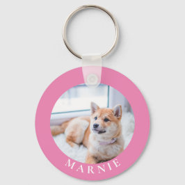 Llavero Personalizado Mascota foto y nombre doble cara