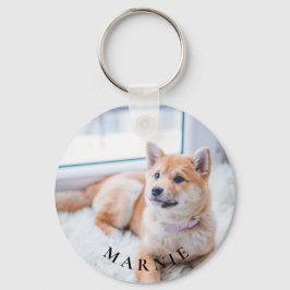 Llavero Personalizado Mascota foto y nombre doble cara