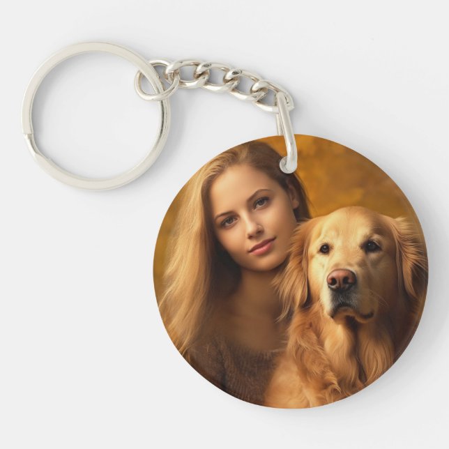 Llavero Personalizado Mascota personalizado foto perro ama (Frente)