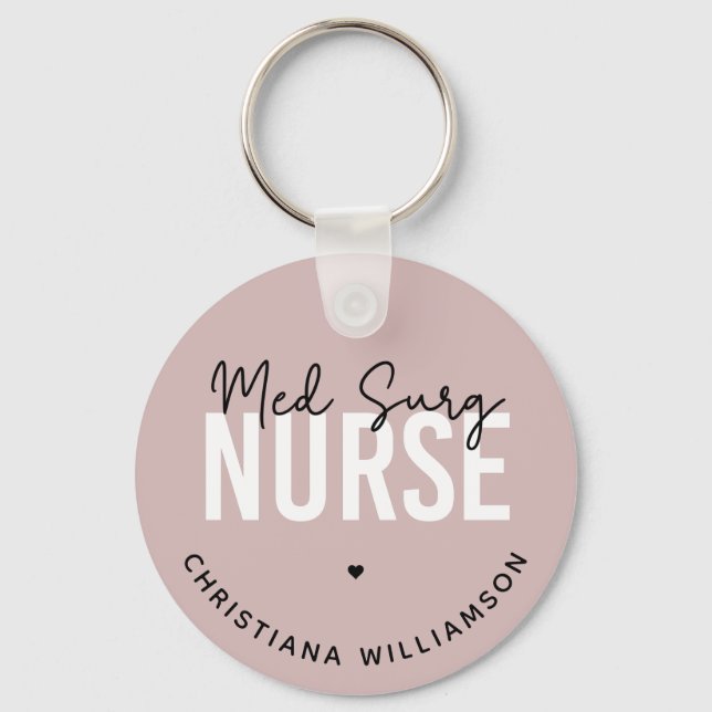 Llavero Personalizado Med Surg Nurse | Enfermero médico-qu (Anverso)
