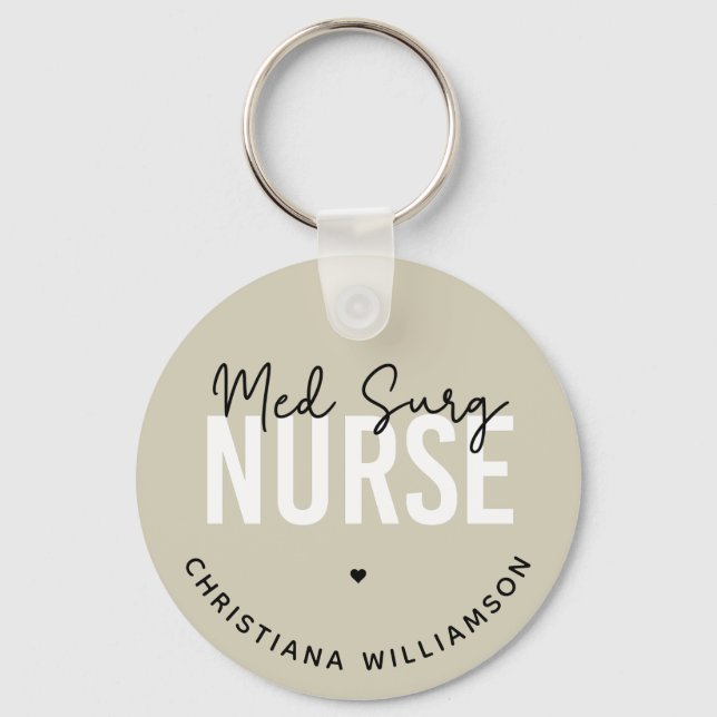 Llavero Personalizado Med Surg Nurse | Enfermero médico-qu (Anverso)