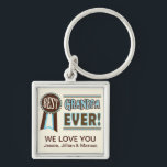 Llavero Personalizado Mejor Keychain del Día del Abuelo<br><div class="desc">Genial para el Día del Padre y los cumpleaños. Jamie Wogan Edwards</div>