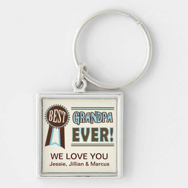 Llavero Personalizado Mejor Keychain del Día del Abuelo (Frente)