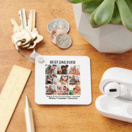 Llavero Personalizado Mejor Papá Nunca Padres Día 9 Collag