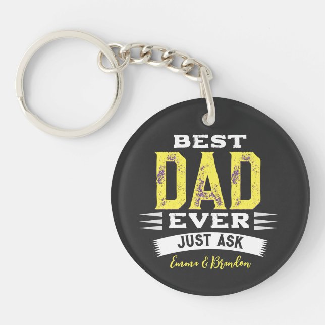 Llavero Personalizado Mejor Papá Papá Papá Papá Padre Nunc (Frente)