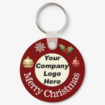 Personalizado Merry Christmas Keychain con el logo