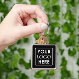 Llavero Personalizado Minimalista moderno logotipo de nego