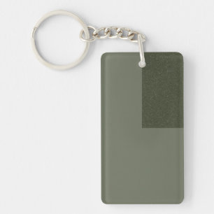 Llavero Personalizado Mínimo Moss Bloque Verde Keychain Ac