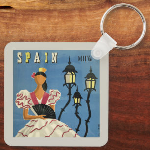 Llavero Personalizado Monograma ESPAÑA Viaje de cosecha