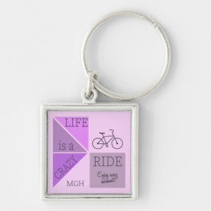 Llavero Personalizado Monograma La vida es un viaje loco