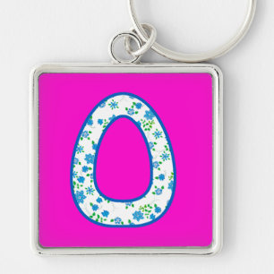 Llavero Personalizado Monograma O Keychain, Ditsy Floral P