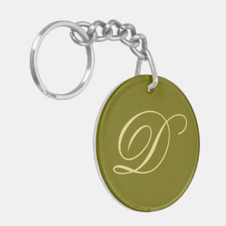 Llavero Personalizado monogramado verde oliva Monograma in