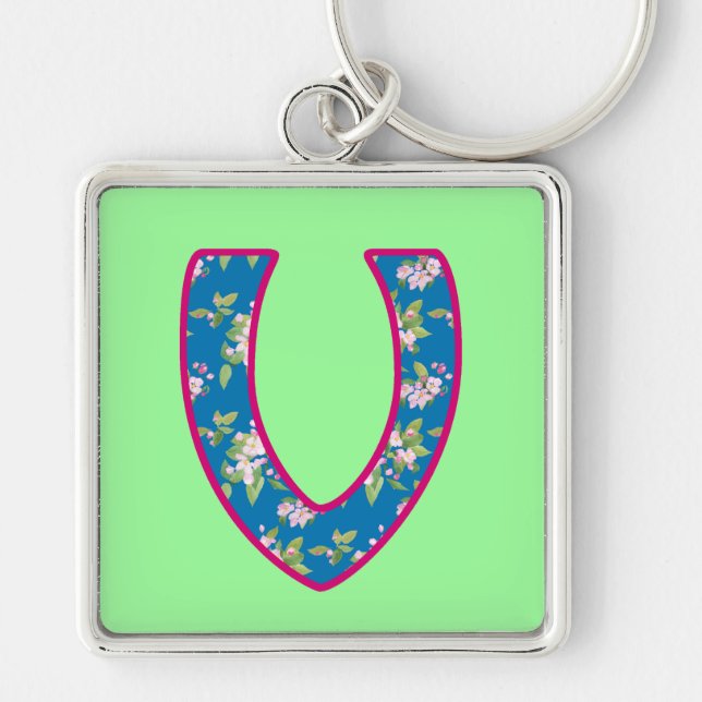 Llavero Personalizado Monogrammed V Keychain, Blossom Patt (Frente)
