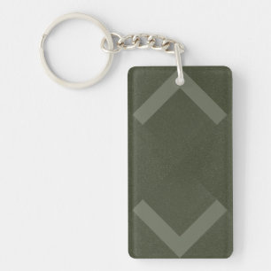 Llavero Personalizado Moss Green Doble Chevron Acrílico Ke
