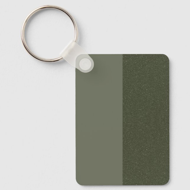 Llavero Personalizado Moss Green Split Keychain (Anverso)